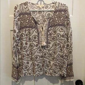 Love Stitch Boho Floral Tunic Blouse